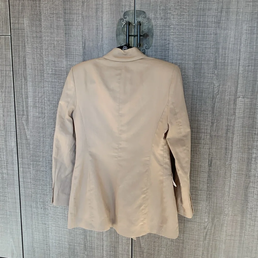Zara Linen Blend‎ Double Breasted Blazer